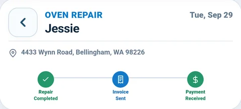 FieldOpsX repair, invoice and payment progress